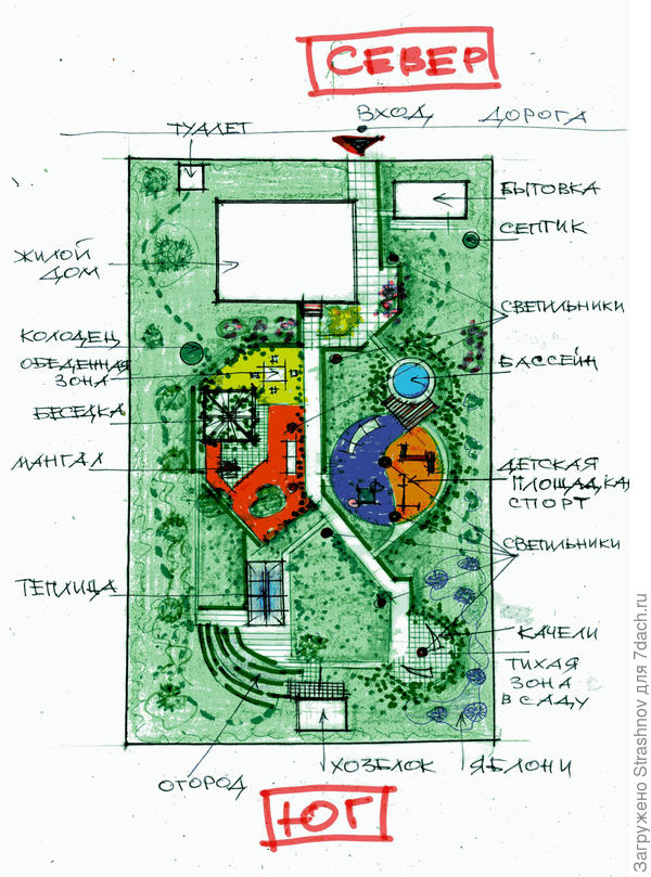 эскиз планировки участка