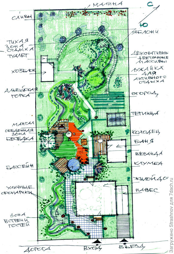 эскизное предложение по перепланировке участка