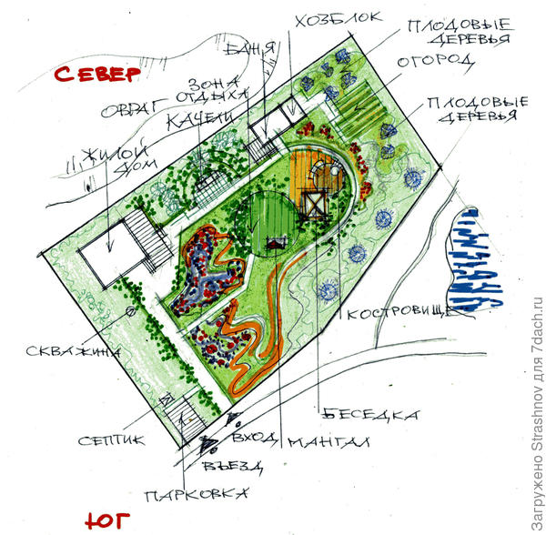 эскиз планировки участка