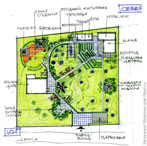 эскиз планировки участка
