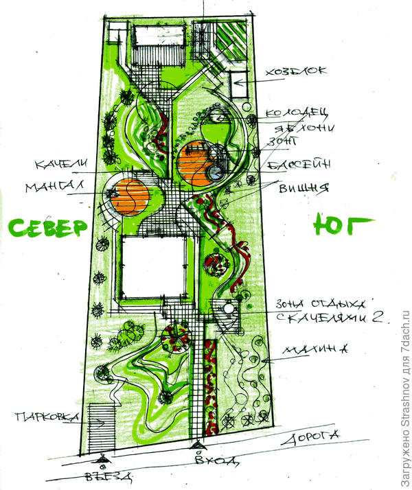 эскиз планировки участка