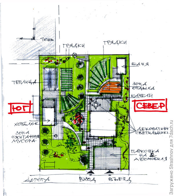 эскиз реконструкции участка