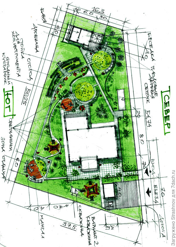 Эскиз планировки участка