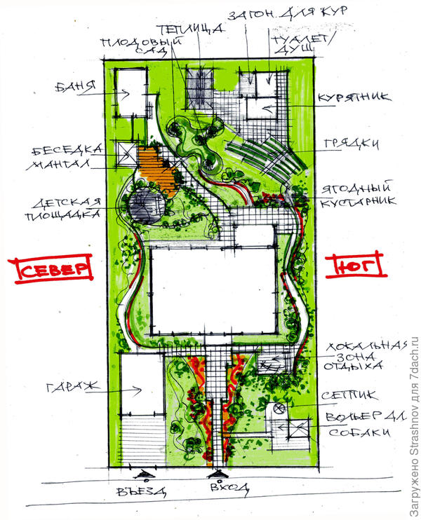 эскиз планировки участка