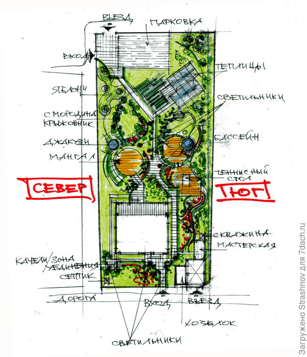 эскиз планировки участка