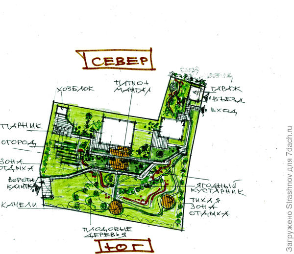 эскиз планировки участка