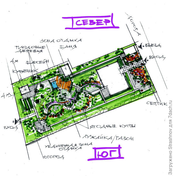 эскиз планировки участка