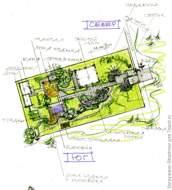 эскиз планировки участка