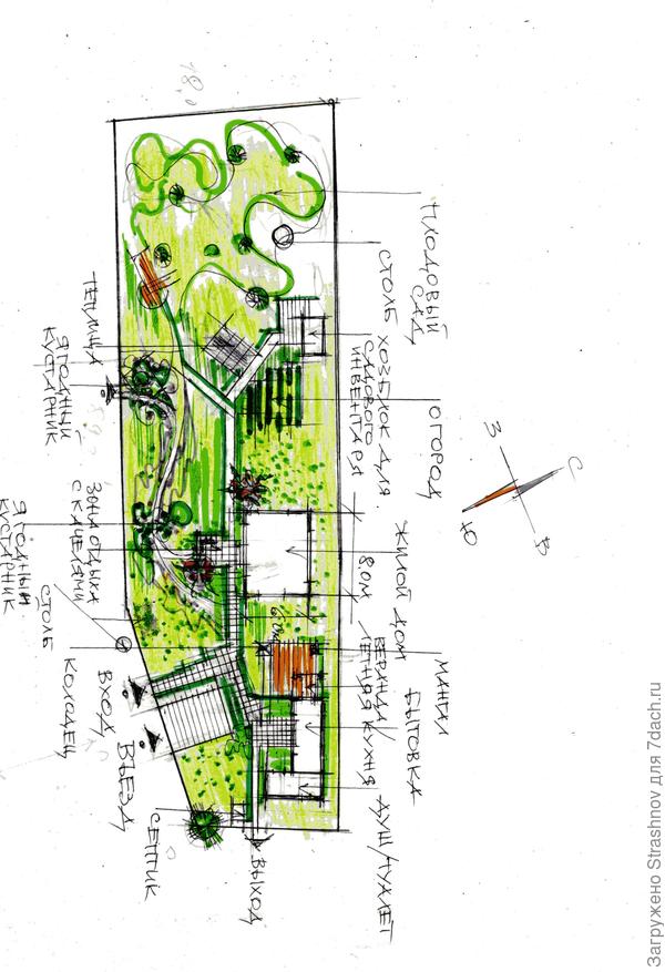 Эскиз планировки участка