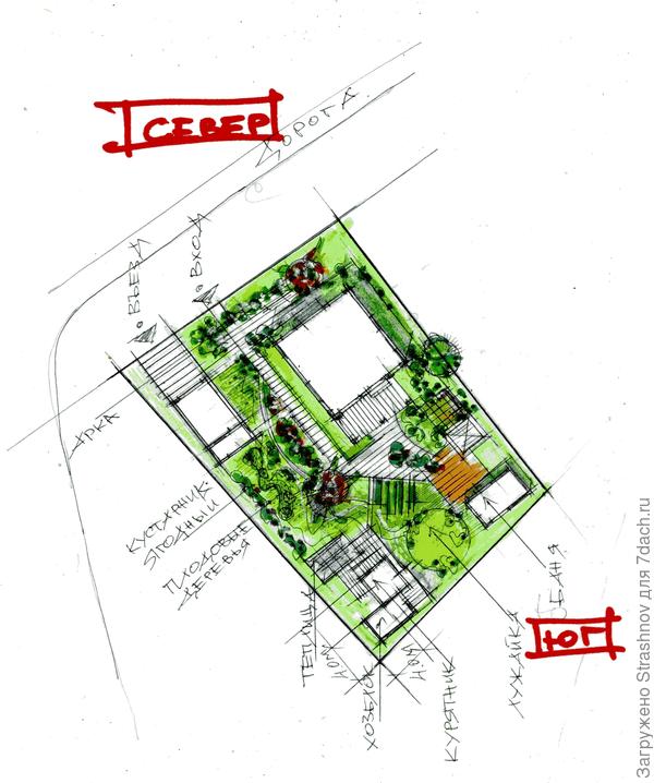 Эскиз планировки участка