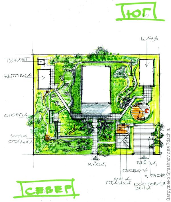Эскиз планировки участка