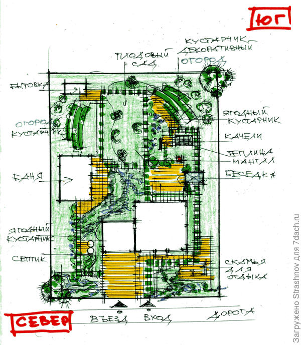 эскиз планировки участка