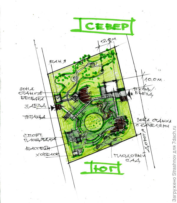 эскиз планировки участка