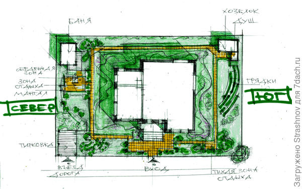 эскиз планировки участка