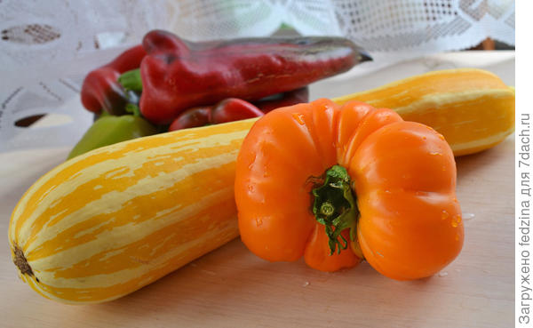 Бычье сердце с кабачком