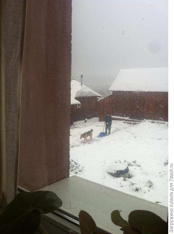 чистим снего