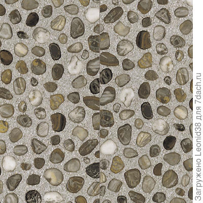 Плитка ПВХ, кварцвиниловая, наподобие и лежит в бане , какой смысл утверждать про   керамогранит.