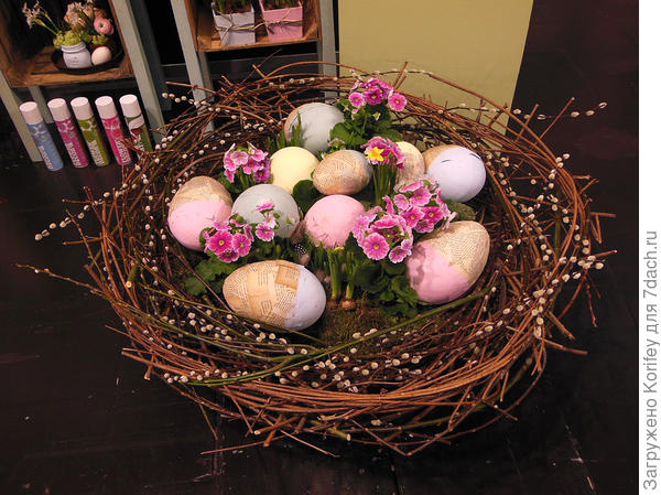 Гнездышко из ивовых прутьев