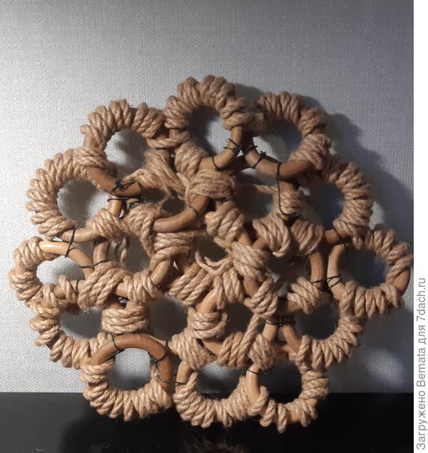 Если кольца оборачиваются верёвкой, тогда проволоку можно убрать