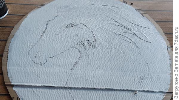 Рисуем примерные контуры будущего панно