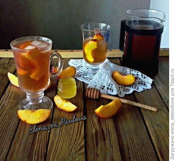 чай, персики, мед
