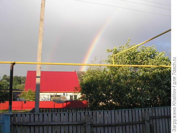 Радуга над селом.