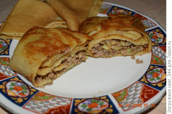 Фаршированные блинчики готовы