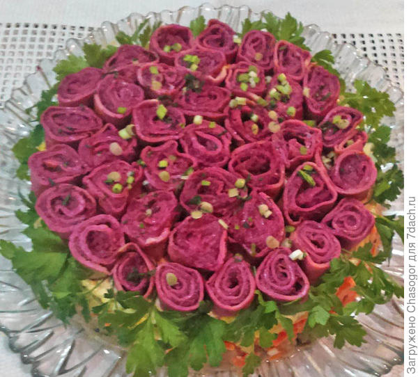 рулетики из свёклы