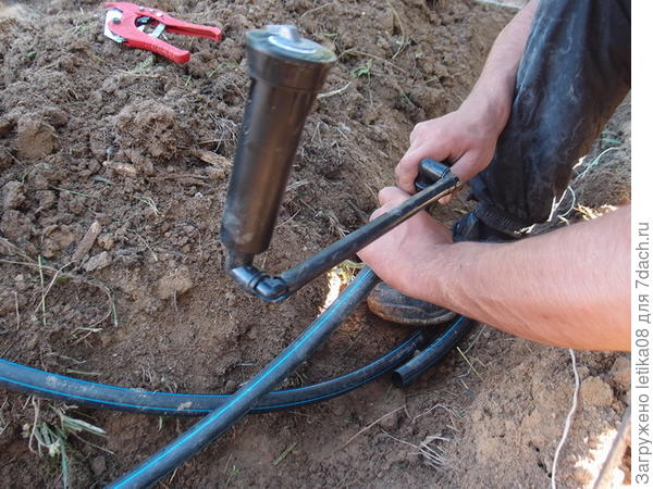 Установка поливных голов