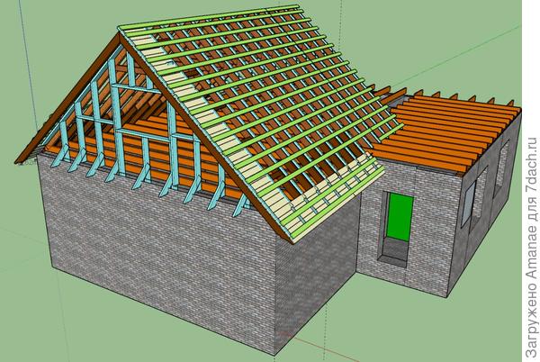 Проект крыши к перекрытию весны 2017.