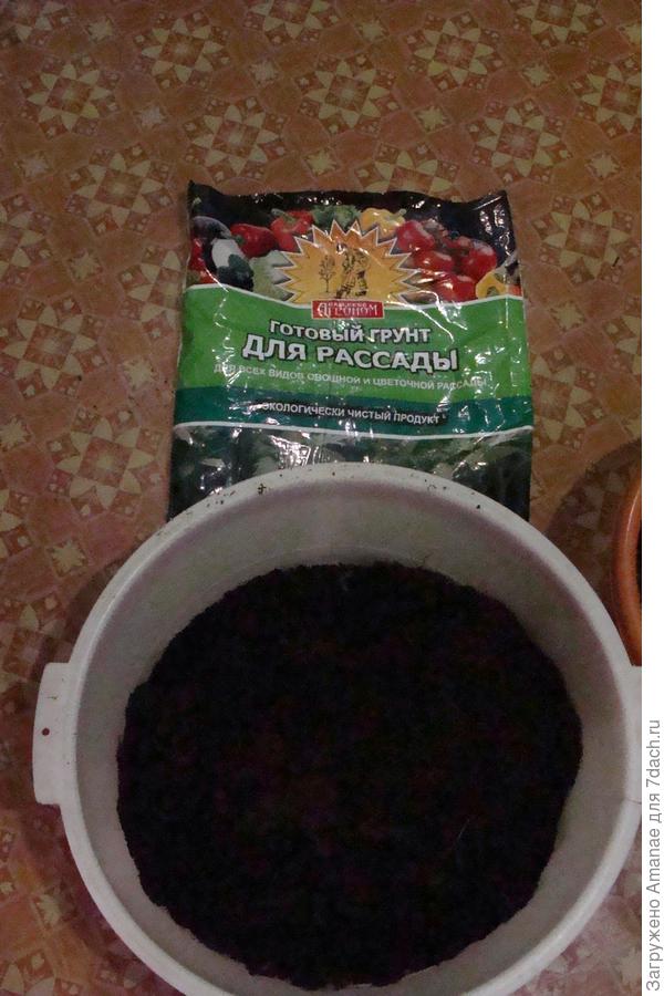 Грунт смешиваю с кокосом