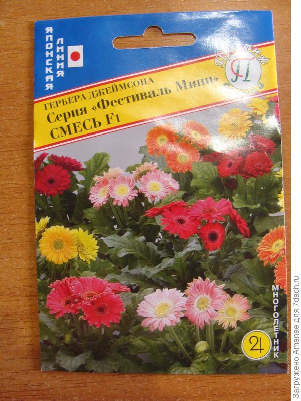 Семена герберы в пакете