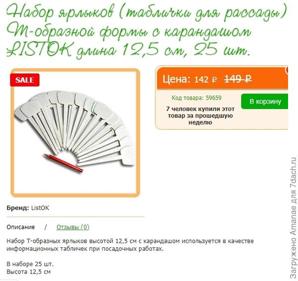 Ярлычки-маркировки для растений