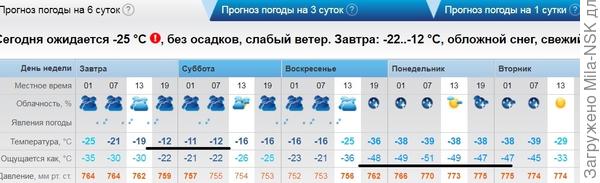 погода в Новосибирске