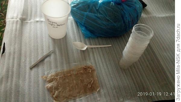 Подготовила все для пересадки. В пакете подготовленный с Сиянем-2 &quot;созревший&quot; грунт