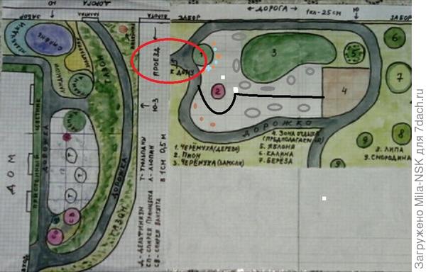 Обведена часть вашей дороги к дому