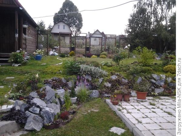 Это вид на участок от дома