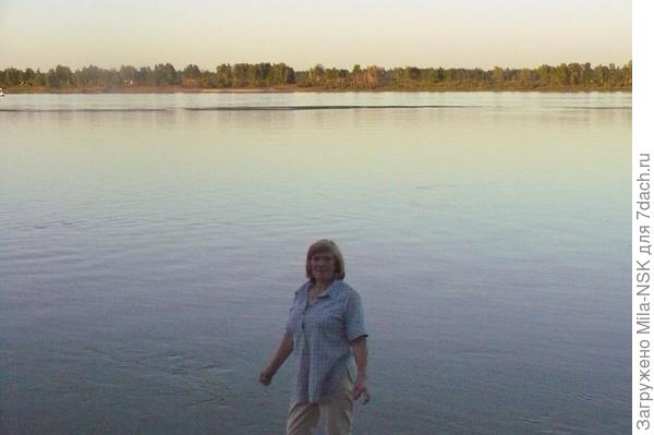 На берегу Енисея.