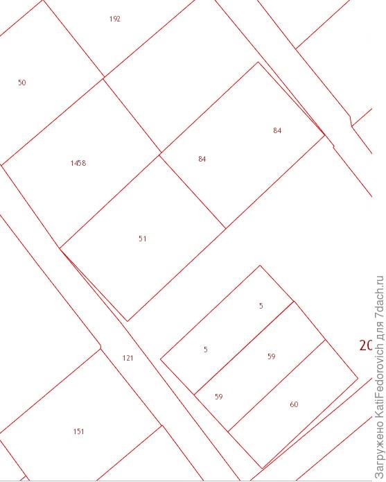 вот так выглядит это все на карте росреестра. Наш участок между 192 и 84