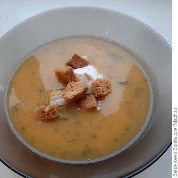 Сварился тыквенный супчик. Это очень вкусно