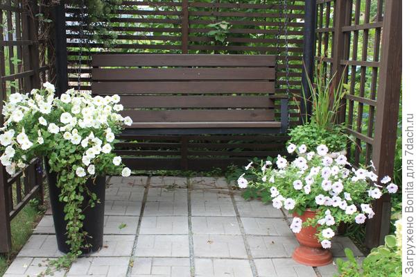 Слева высокий горшок почти на треть заполнен пенопластом