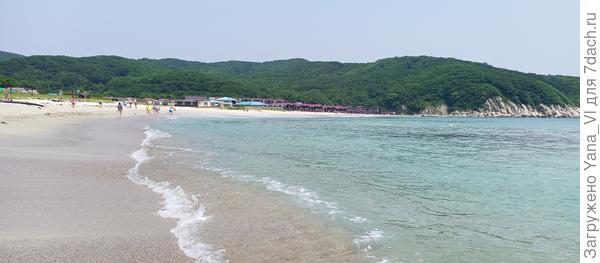 Пляж. На берегу люди есть, в воде...