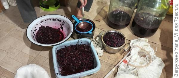 Процесс переработки в вино