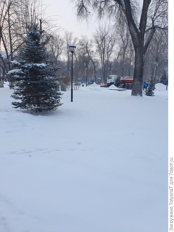 Даже видела снегоуборочную машину