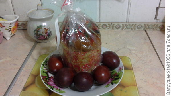 кулич и яйца