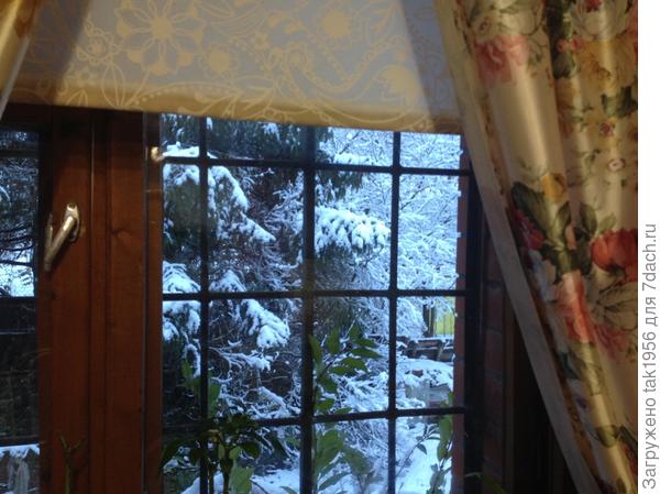 А это через окно дома