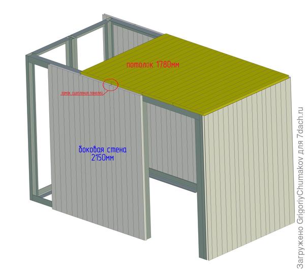Пример с монтажом из седвич-панелей