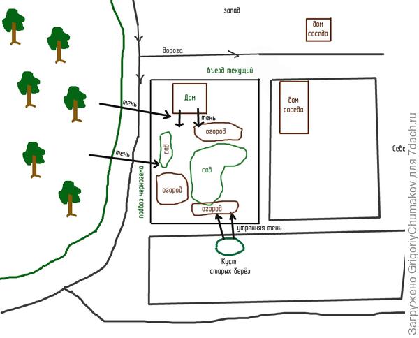Примерный план моего участка