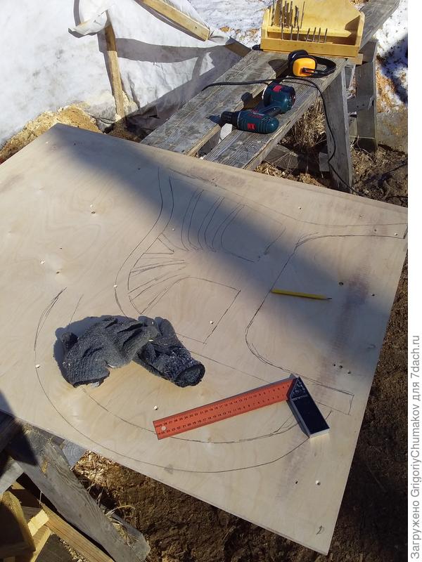 Раскрой фанеры под будущее кресло