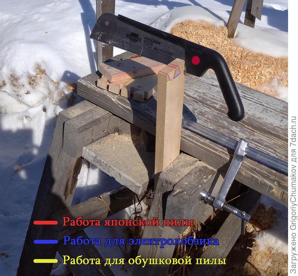 Японская пила цветами показана её работа